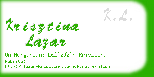 krisztina lazar business card